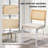 Crumley Upholstered Side Chair With Cane Rattan Back And Steel Frame-969468093
