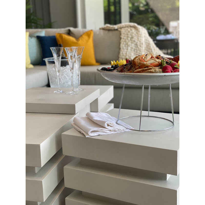 Provenance Signature Outdoor Square Coffee Table, 18" x 18" x 17"