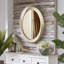 Brentwood Retro Manufactured Wood Oval Mirror