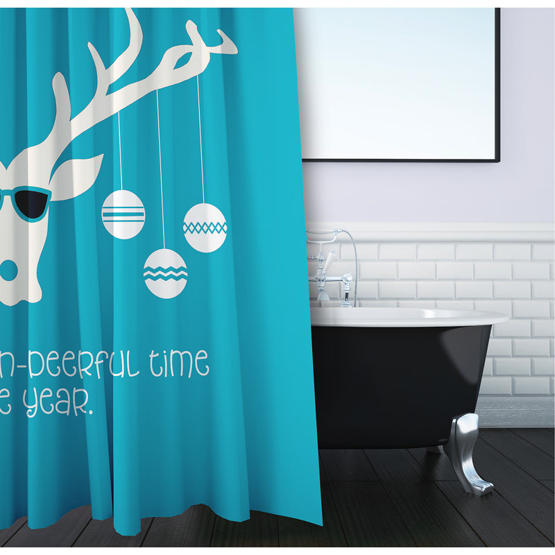 Rideau de douche Ireka par E by Design, Turquoise