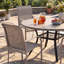 Ensemble repas pour 6 personnes avec table ronde et 6 chaises empilables-202512943