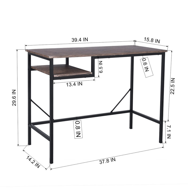 Hawaiian Gardens Metal Base Writing Desk