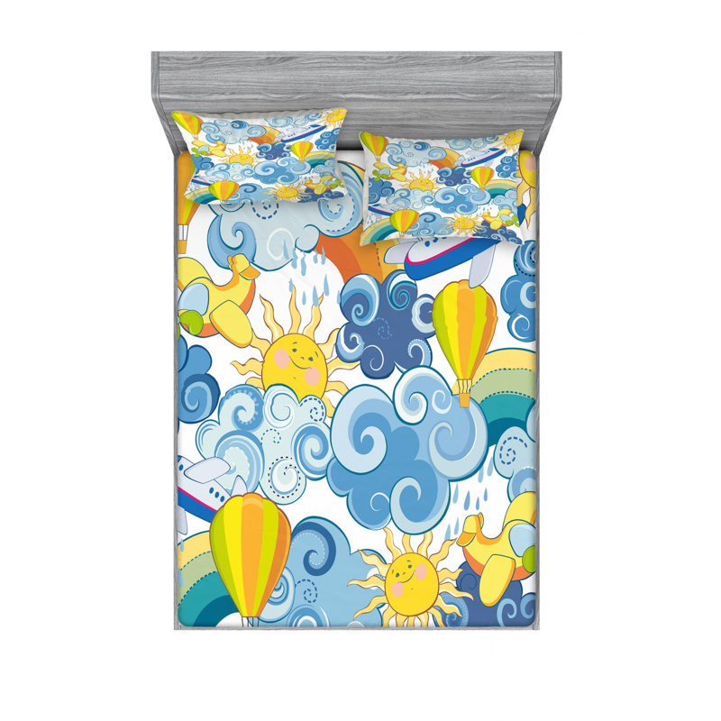 Microfiber Sheet Set, Queen Sheet Set with Fitted Sheet