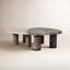Ensemble de tables basses Zion - marbre brun Rocky-251243679-251243672