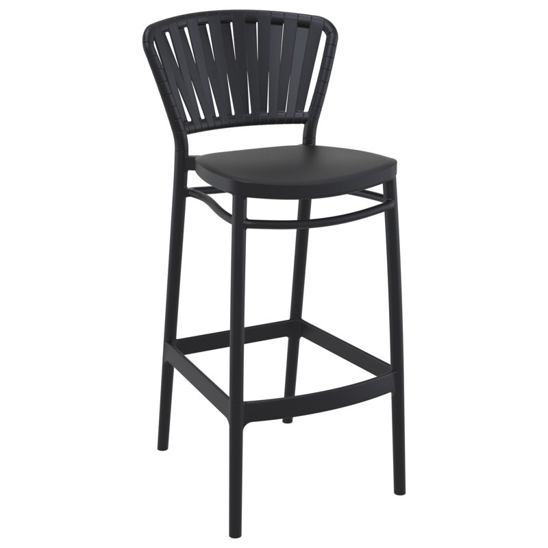 Tabouret de bar d'extérieur Newport, 29.5", Noir