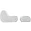 Élégante chaise d'appoint avec repose-pieds Mirod-467375404