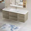 Meuble-lavabo flottant 60 po avec lavabo, meuble-lavabo mural moderne 60 po avec lavabo en résine et tiroirs à fermeture en douceur-3444013-3444016