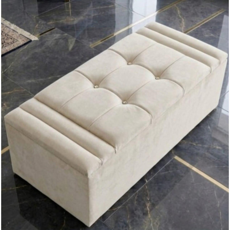 Particle Board / Chipboard Accent Stool, Teddy Boucle, Latte