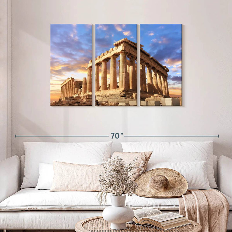 Kavia Sunset Over The Acropolis, 28" H x 45" W