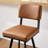 Bronson 26.6" Industrial Swivel Counter Stool with Rectangular Back and Metal Frame-137917160