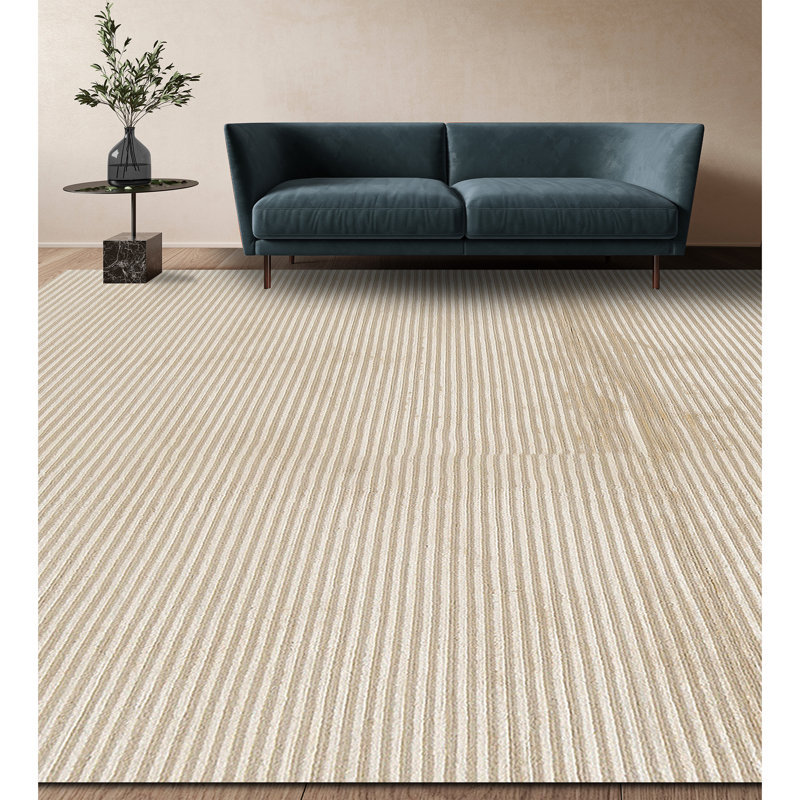 Wool Area Rug in Beige