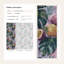 Papier peint tropical avec feuilles de fruits et feuilles décoratives-439393494