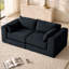 Canapé modulaire 71 pouces à 2 places à 2 niveaux, assemblage à 2 niveaux pour assembler un canapé, velours côtelé, noir-134009935-134009937