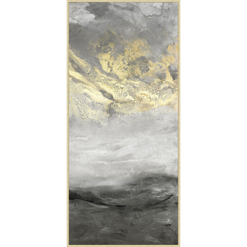 «Waves of Promise 4» par Lillian August - peinture sur toile à cadre flottant