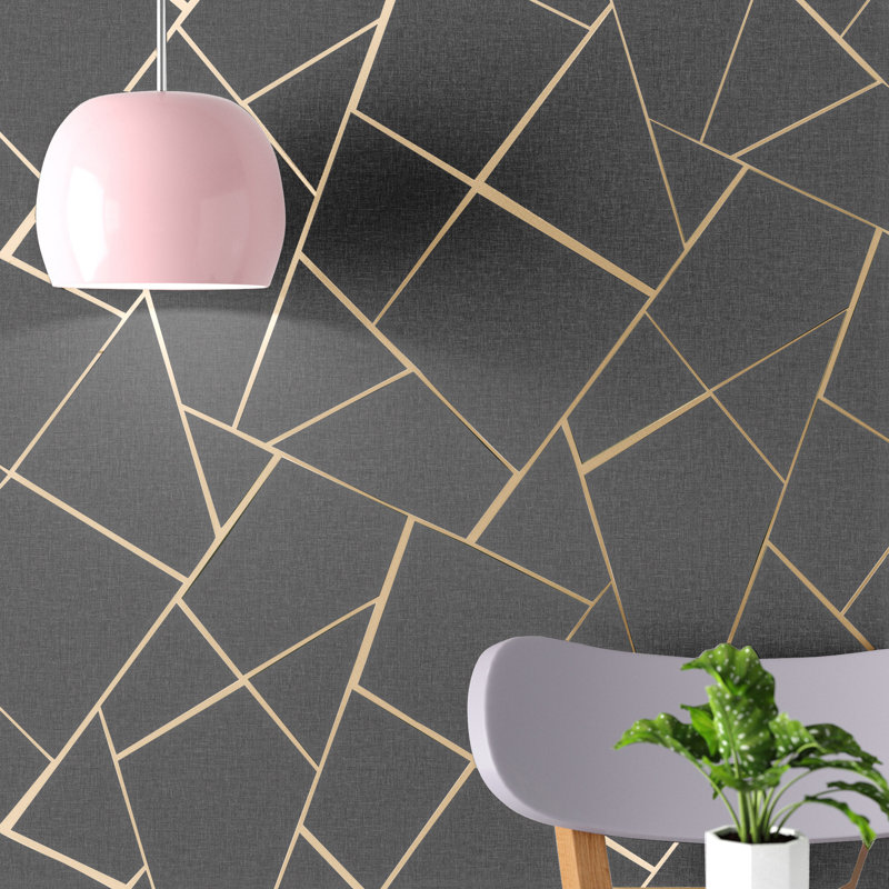 Fractal 10m x 53cm Wallpaper Roll, Copper