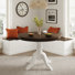 Breakfast Nook Dining Set Round Pedestal Table With L-Shaped Corner Storage Bench