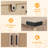Farmhouse Console Table With Rattan Doors, Entryway Table With Storage Cabinet, Wooden Entry Table With Metal Handle For Kitchen, Hallway, Living Room
