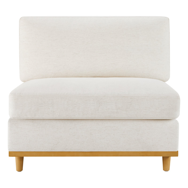 Laima Assiatou 34''W Oversized Accent Chair, Cream