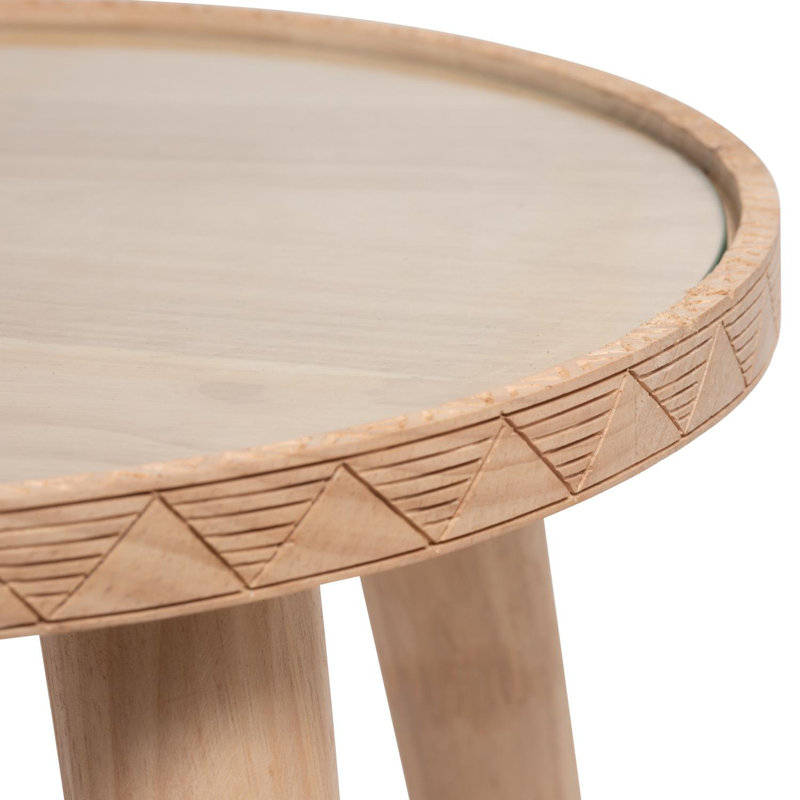 Ethiopian Coffee Tray Table, 21.5" H x 16.5" W x 16.5" D
