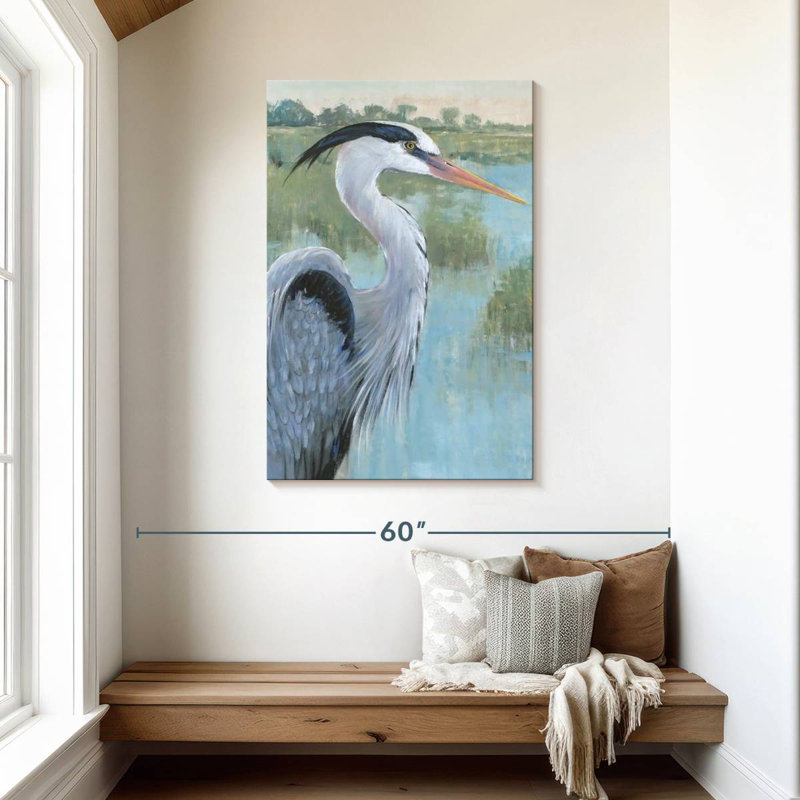 Brampt Blue Heron Portrait II, 45" H x 30" W