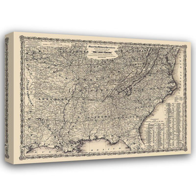 Lark Manor™ Colton Gallery Wrapped Canvas Art Titled: Military Operations Lost Cause 1861 to 1865