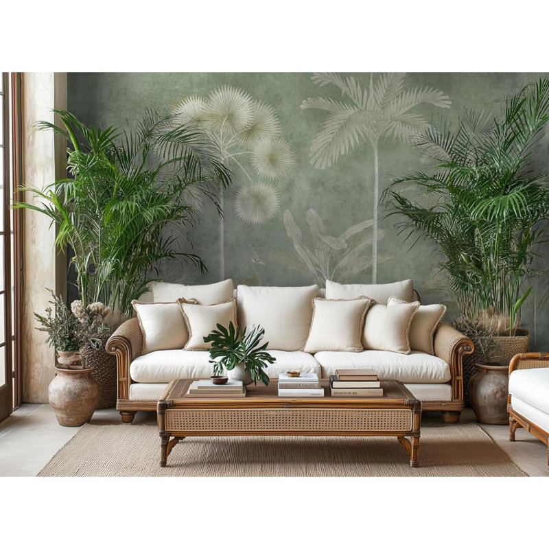 Murale jungle tropicale - Papier peint forêt botanique pour le salon, la chambre à coucher ou le bureau