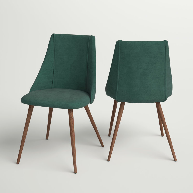 Tyrell 47cm H Velvet Upholstered Side Chair, Green