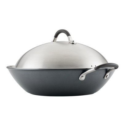 Circulon A1 Series with ScratchDefense Technology Nonstick Induction Wok with Lid, 14 Inch, Graphite