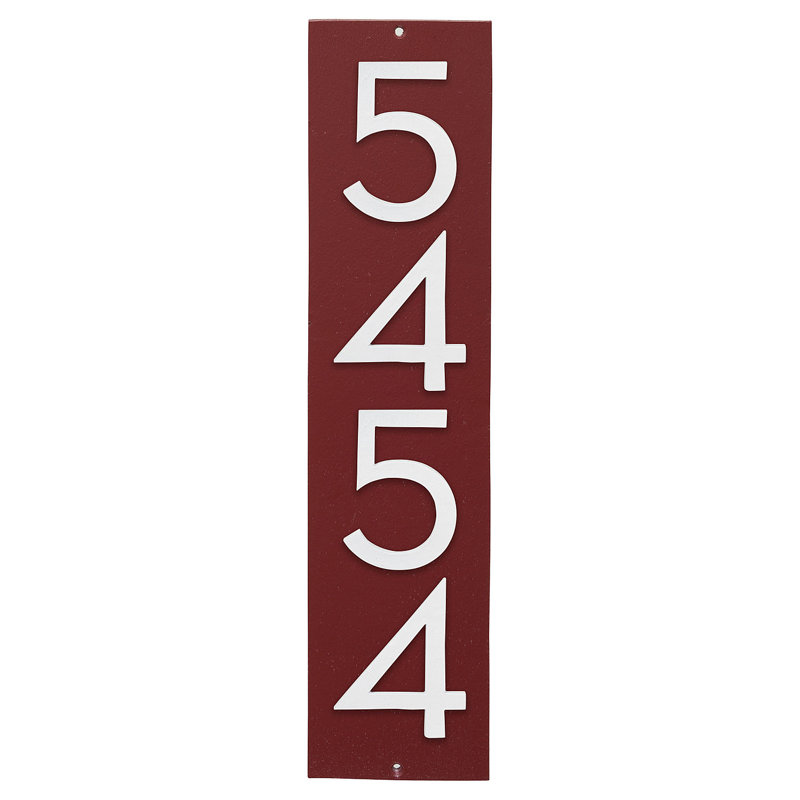 Plaque murale rectangulaire verticale flottante 6 po, Rouge brique / blanc, Oui