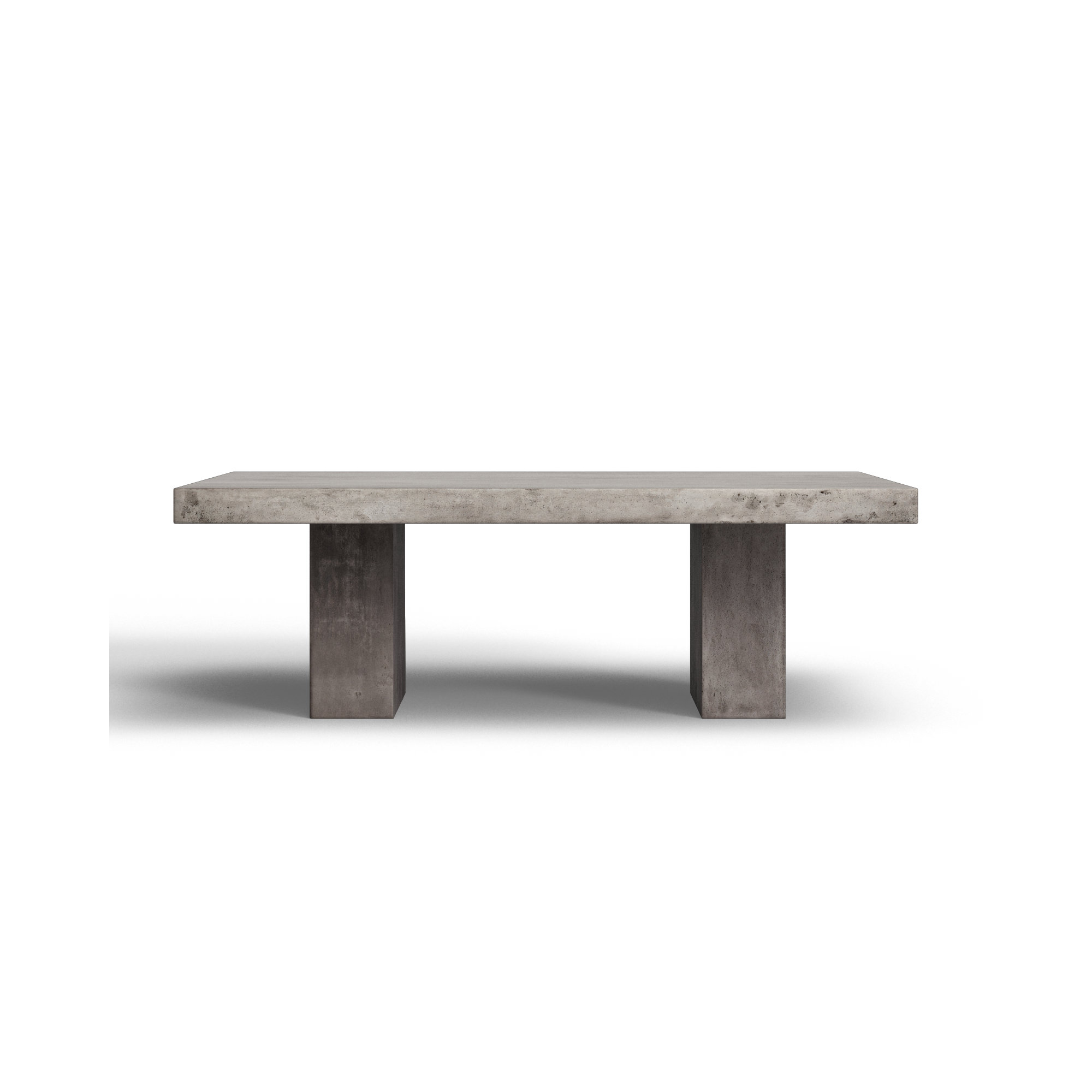 Kareen Pedestal Dining Table, Counter Table (36.25" Height), 95" L x 47" W, Dark Gray