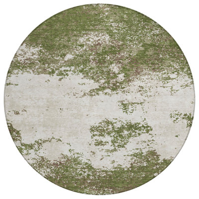 Aera Olive Washable Indoor-Outdoor Rug - 