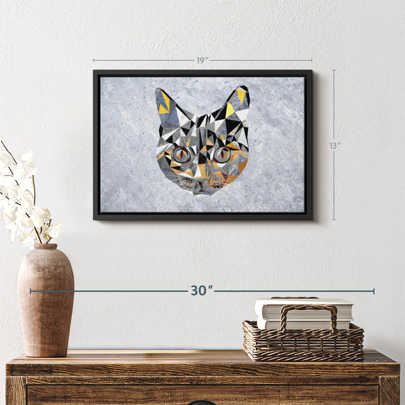 Animal «Chat géométrique», H 13 po x l 19 po