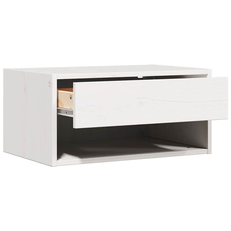 Bedside Table 2 Pcs Wax 50 X 32.5 X 24 Cm Solid Pine Wood, White