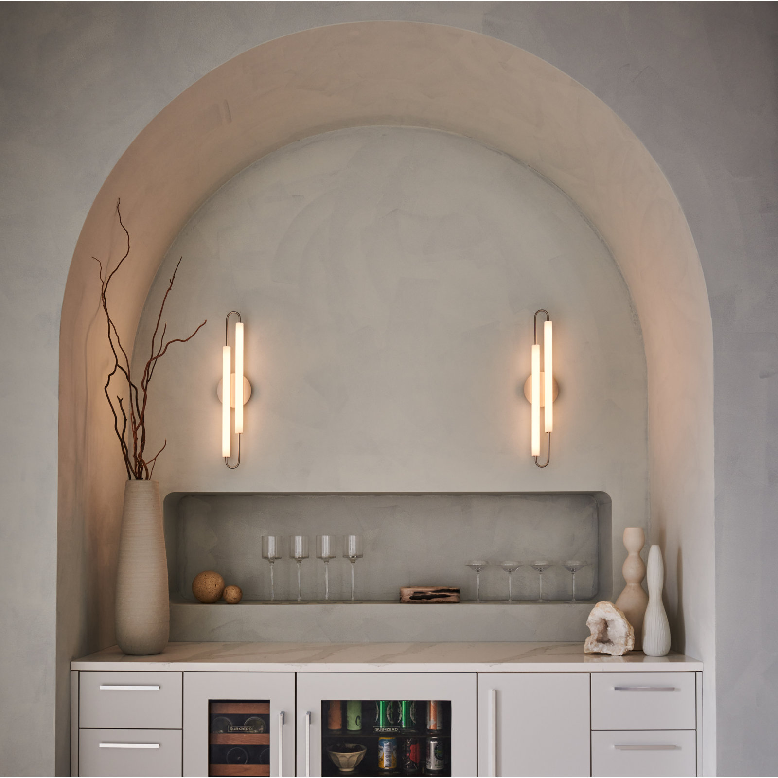 Eliseo Single Frosted Dimmable LED Bath Sconce, Brushed Nickel