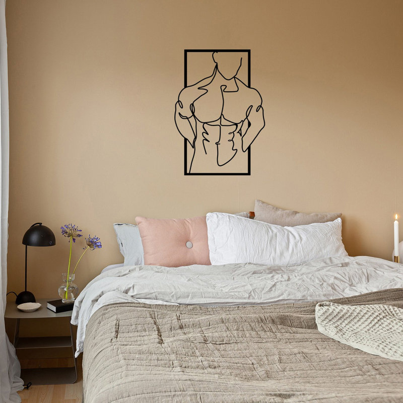 Élégant accessoire mural décoratif en métal, noir, 14,2 po x 19,7 po | Fabrication 100% métal, épaisseur: 0,05 pouce | Parfait pour la décoration intérieure et les intérieurs modernes, design durable et accrocheur