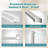 42" W × 72" H Frameless Pivot Shower Door, 1/4"(6Mm) Thick Clear Tempered Glass-122261440