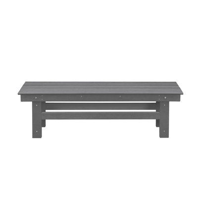 SeeHill HDPE Outdoor Bench, 55" Patio Bench Outdoor Furniture, Poly Lumber Adirondack Bench, Fade-Resistant Garden Bench, All Weather HDPE Bench for Park, Poolside, Garden, Porch