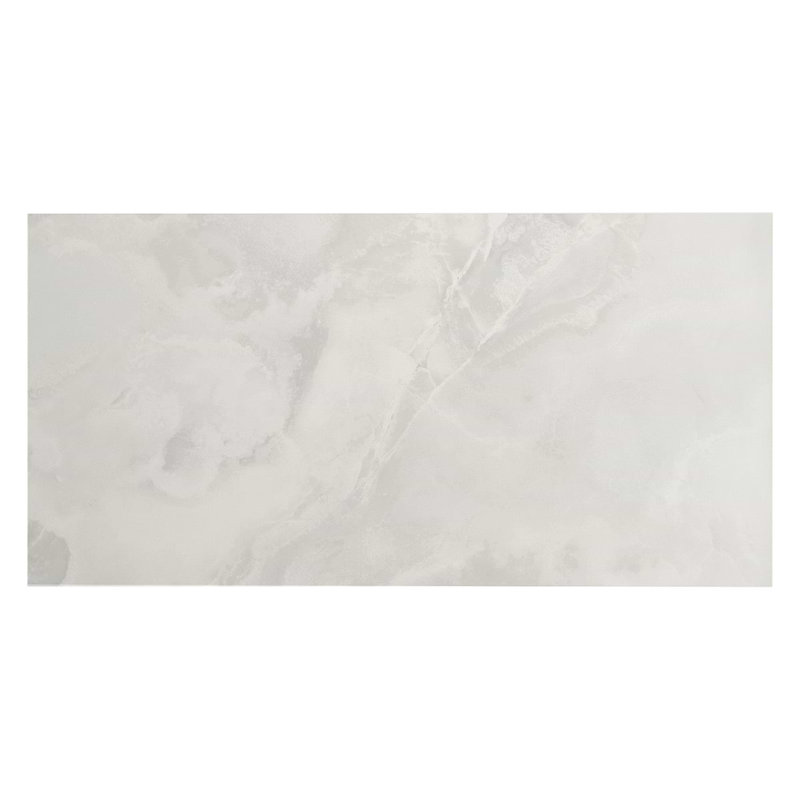 Jewel Onyx 24X48 Polished Porcelain Tile, White
