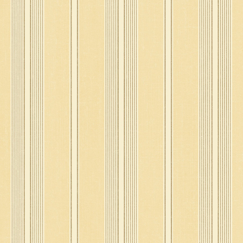 Rouleau de papier peint L 32,7 pi x l 20,5 po Guilio, Jaune / Or métallique / Crème