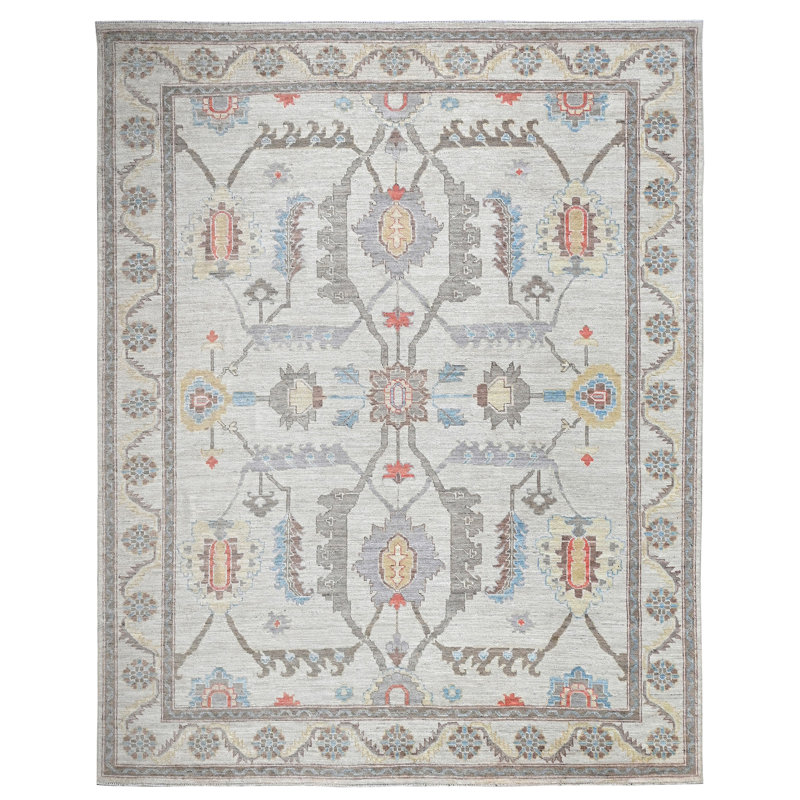 Tapis crème noué à la main de haute qualité