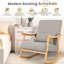 Chaise berçante rembourrée avec coussin Jahlon