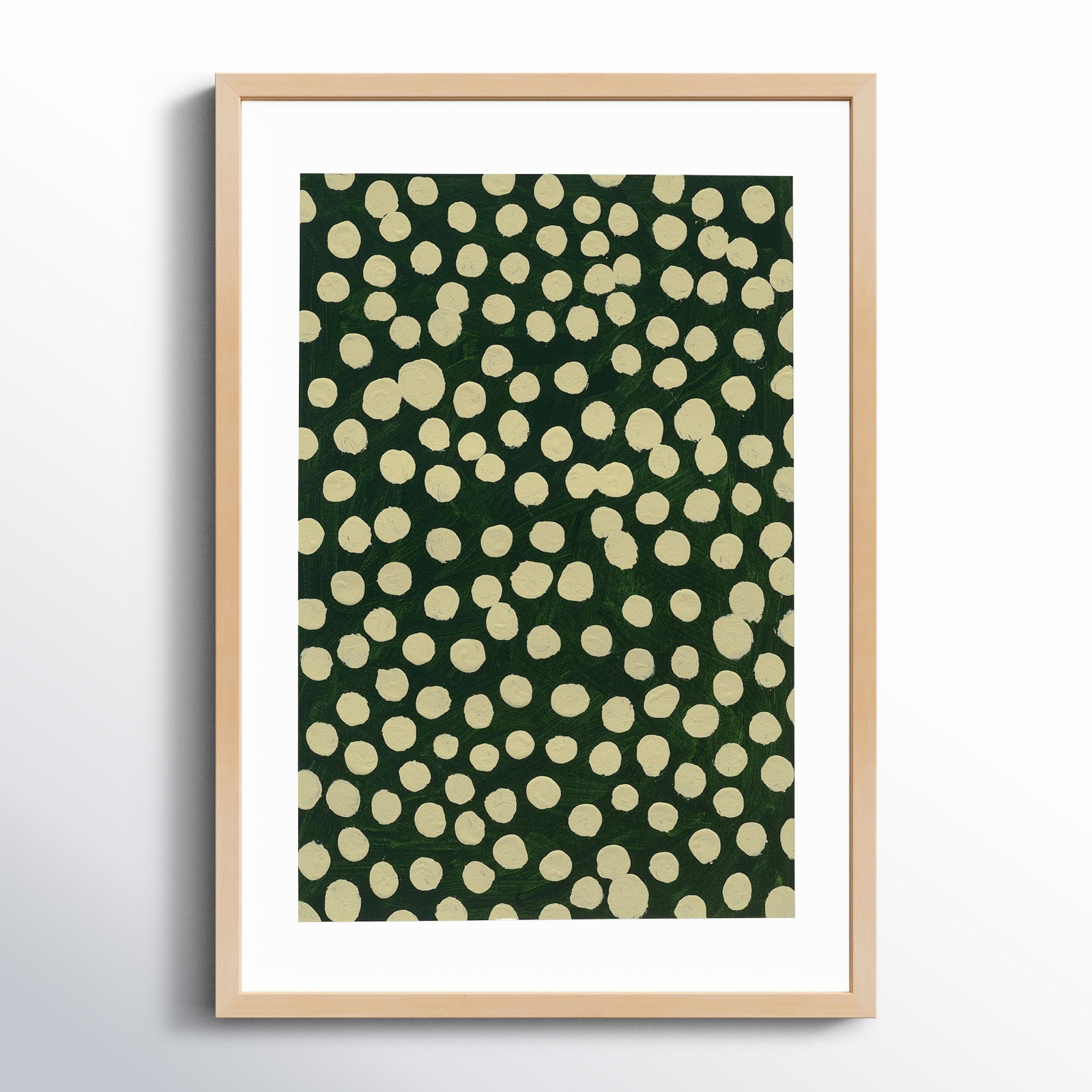 Lichen On Winter Green by Michela Sorrentino, 20" H x 14" W x 1.25" D, Brown