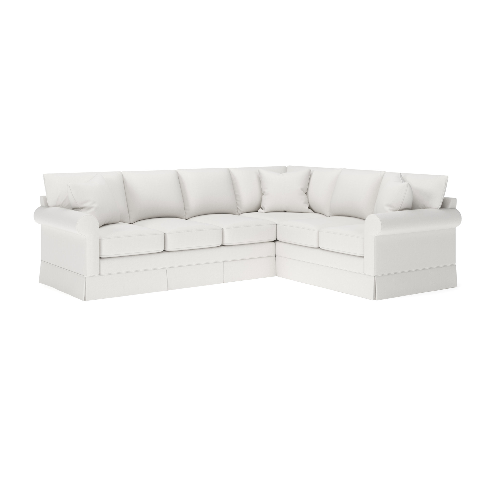 Friedman Upholstered L-Sectional, Right Hand Facing, Macarena Beige