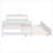 Small Space Guest Or Bedroom Twin Size Platform Bed Solid Pine Construction White-toned With Pull Out Trundle