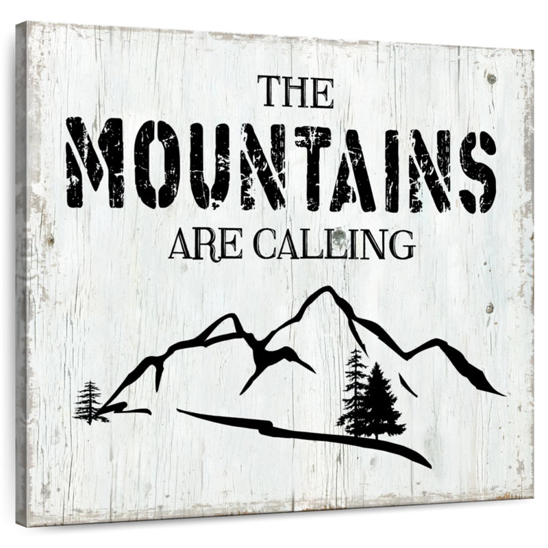 Mountains Are Calling, 16" H x 16" W