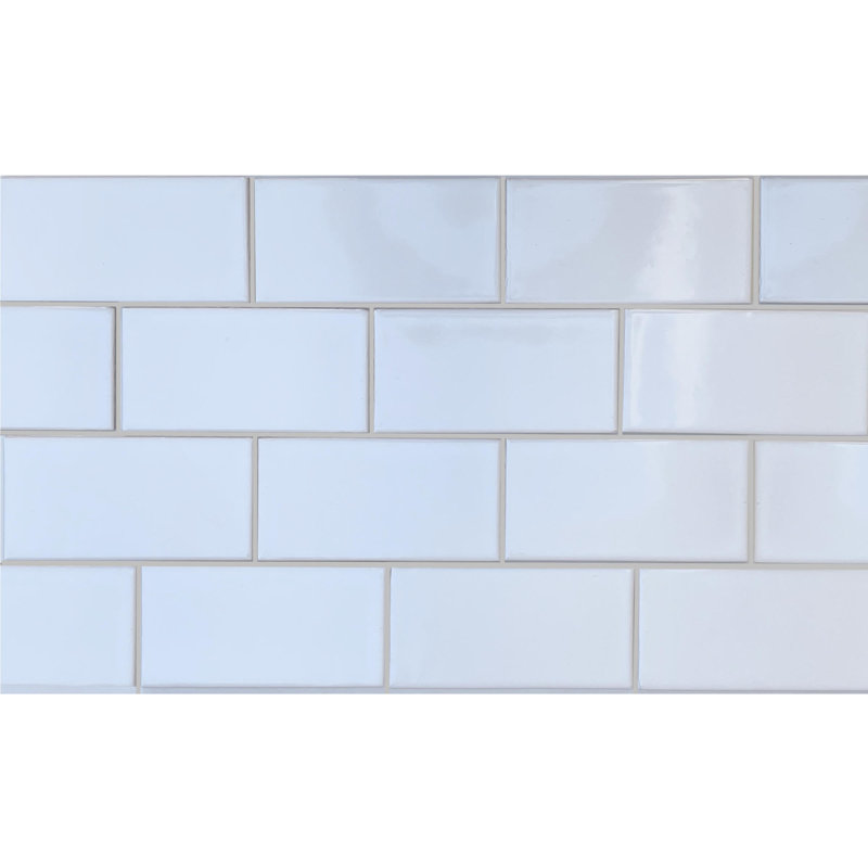 Carreau de métro mexicain blanc cassé Talavera, Blanc