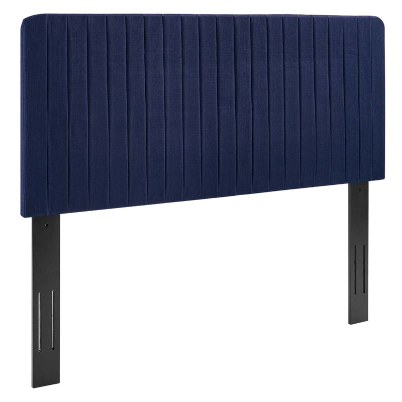 Royal Blue Tufted Upholstered California King Headboard