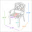 Chaises de jardin, ensemble de 2