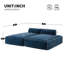 Canapé modulaire surdimensionné de 90 po Boneless-1836561341