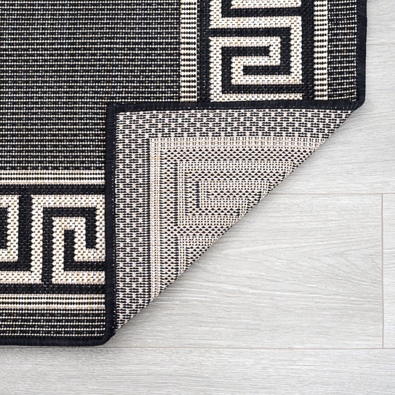 Tapis noir / crème Seraphine, Rectangle 2 pi x 3 pi